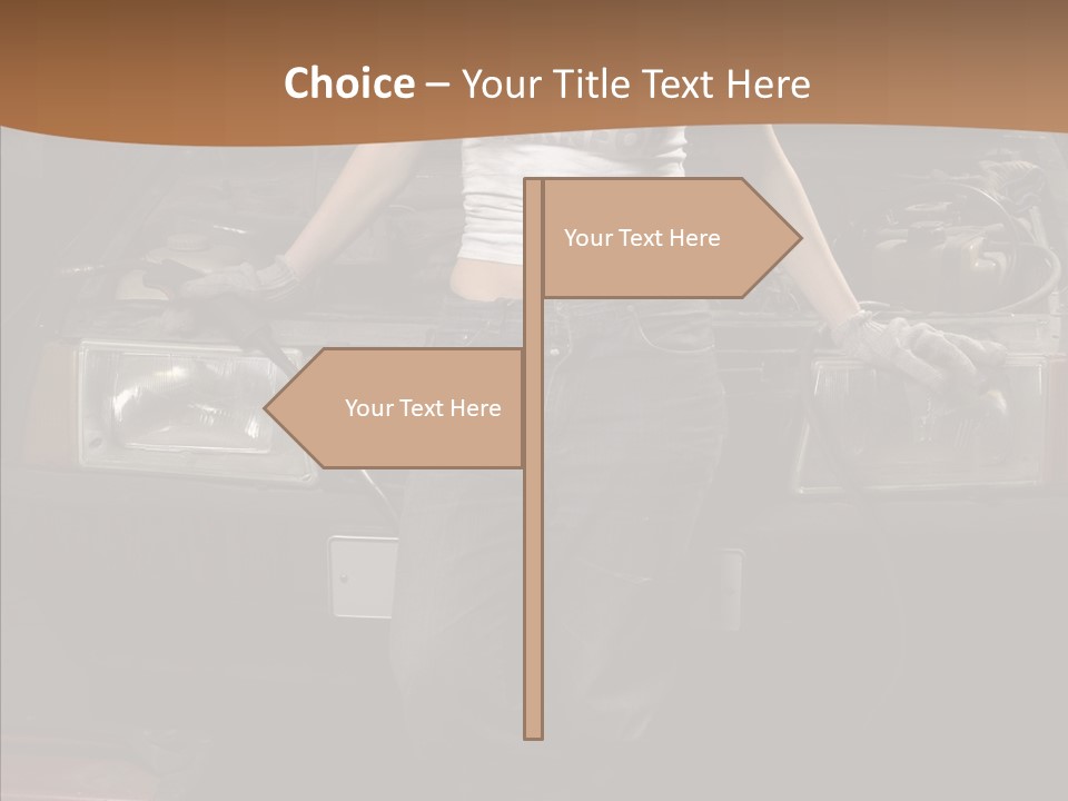 Car Woman Service PowerPoint Template