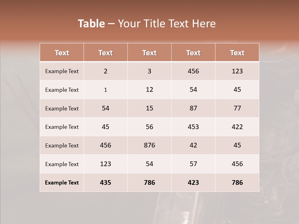 Car Care Automobile Tool PowerPoint Template