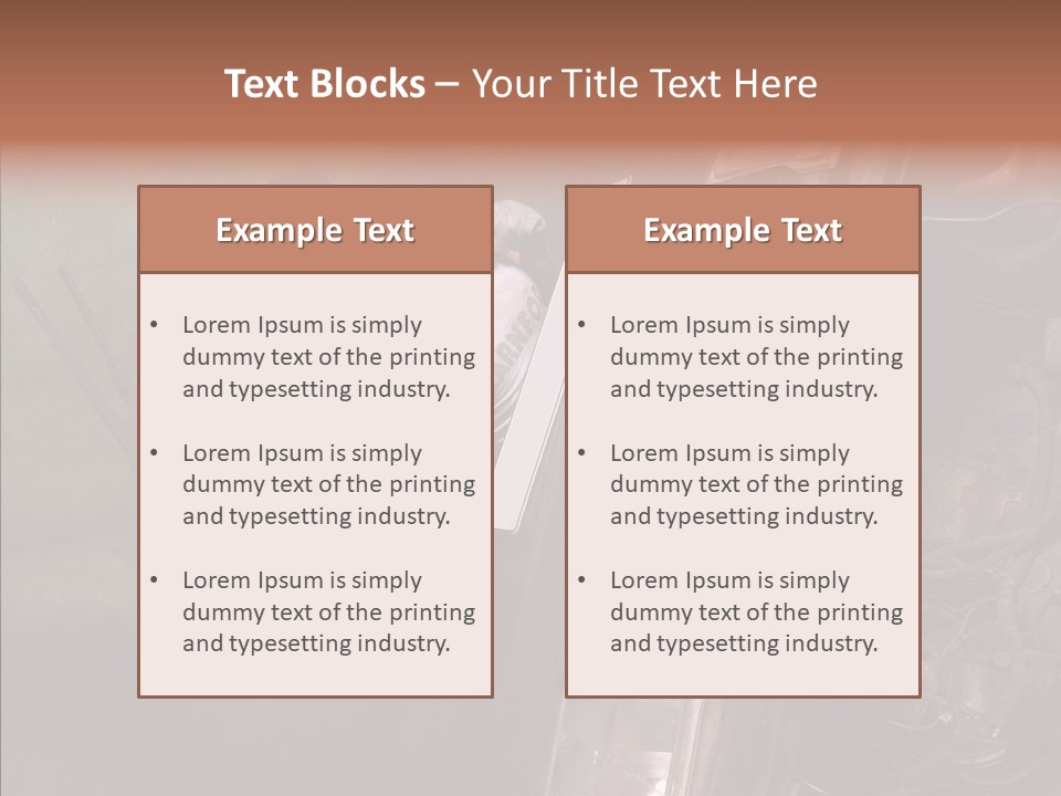 Car Care Automobile Tool PowerPoint Template
