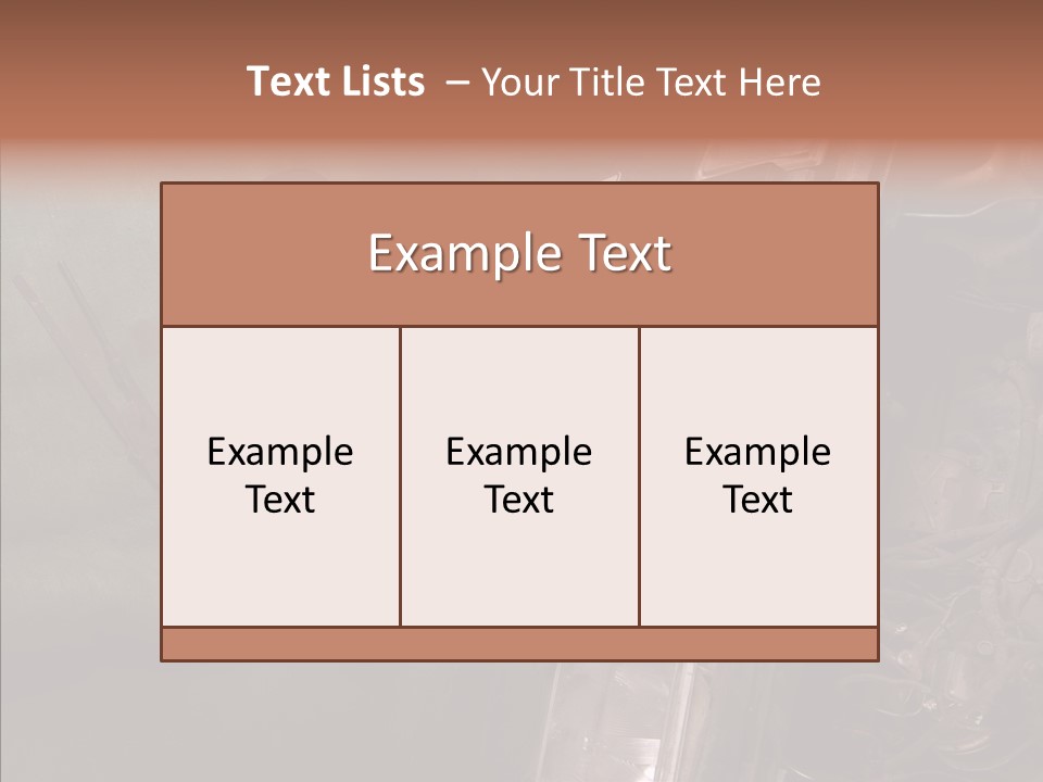 Car Care Automobile Tool PowerPoint Template
