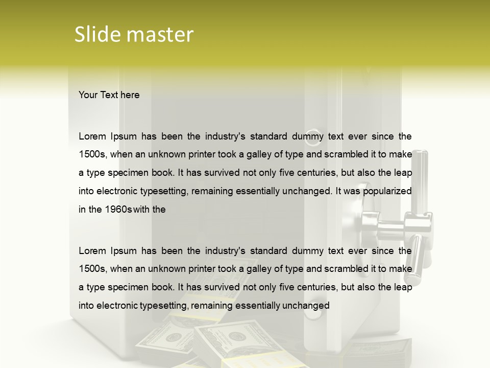 Greenback Thief Wages PowerPoint Template