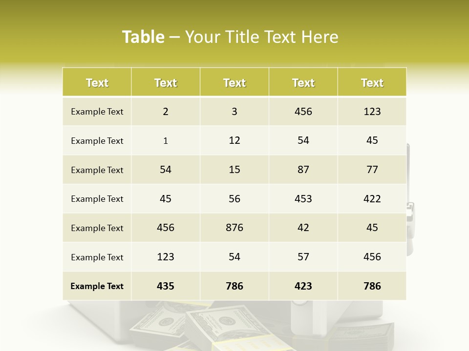 Greenback Thief Wages PowerPoint Template