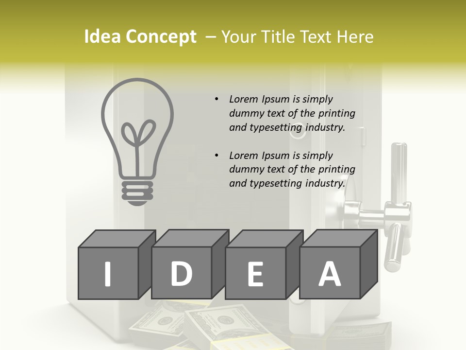 Greenback Thief Wages PowerPoint Template