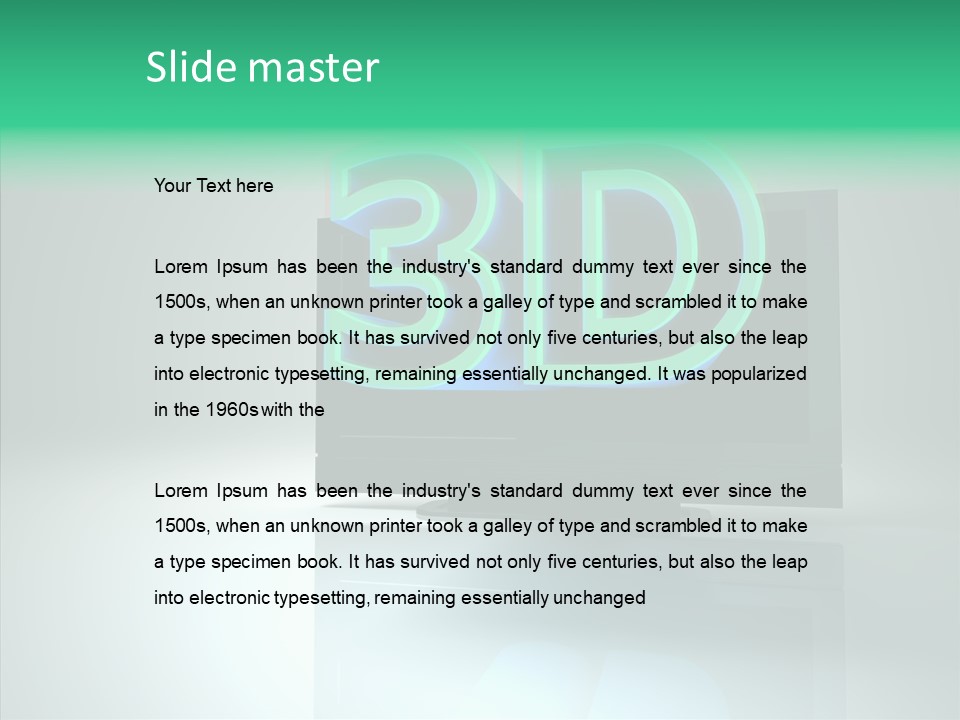 Illustration Display Screen PowerPoint Template