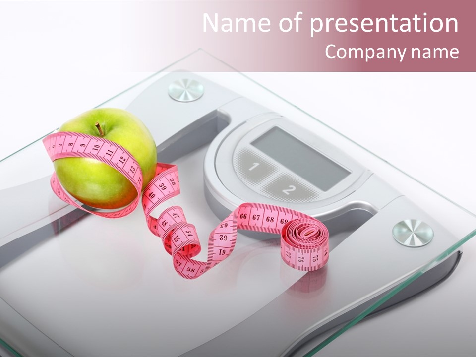 Measurement Vegetarian Eating PowerPoint Template