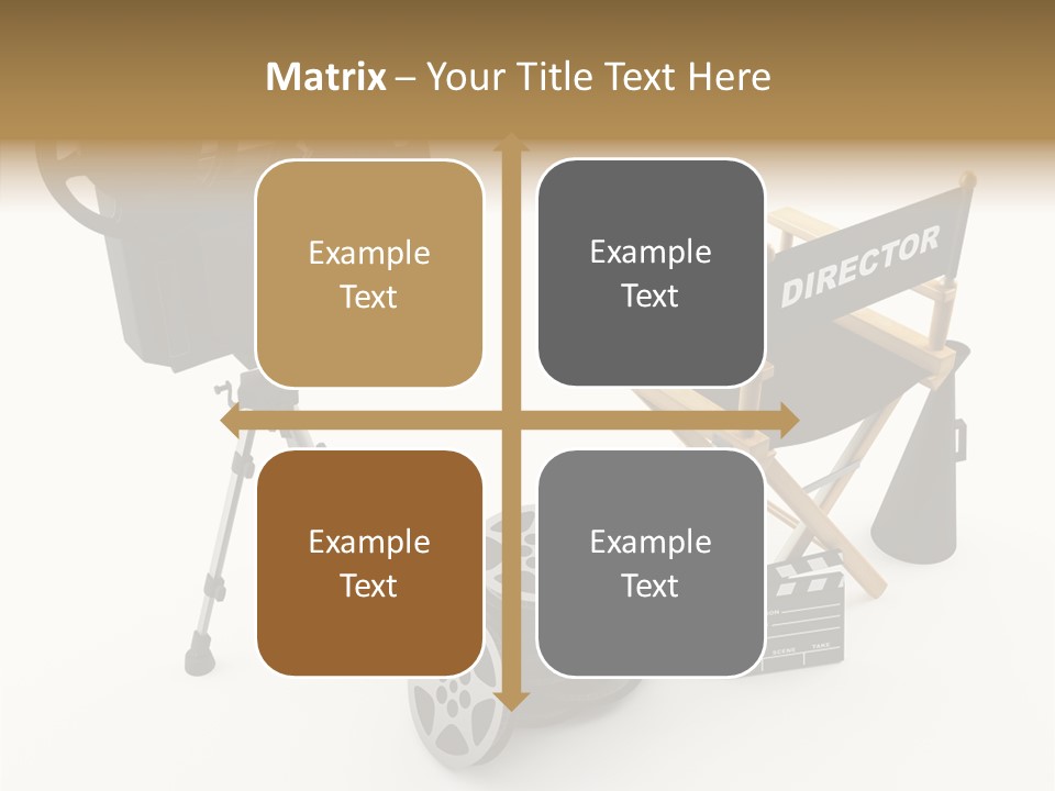 Clapperboad Clapper Megaphone PowerPoint Template