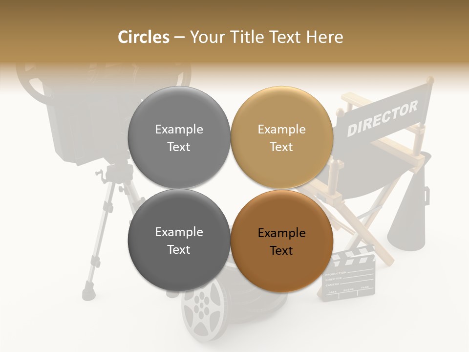 Clapperboad Clapper Megaphone PowerPoint Template