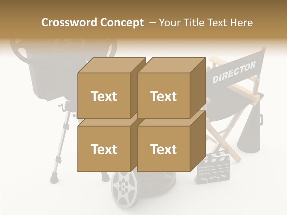 Clapperboad Clapper Megaphone PowerPoint Template