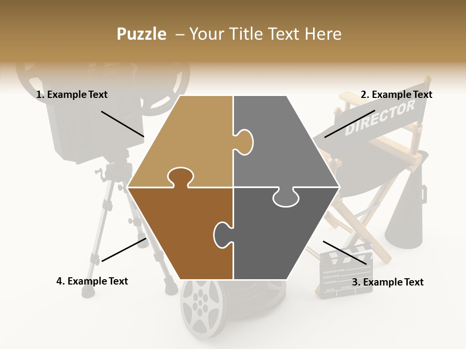 Clapperboad Clapper Megaphone PowerPoint Template