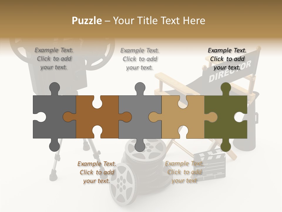 Clapperboad Clapper Megaphone PowerPoint Template