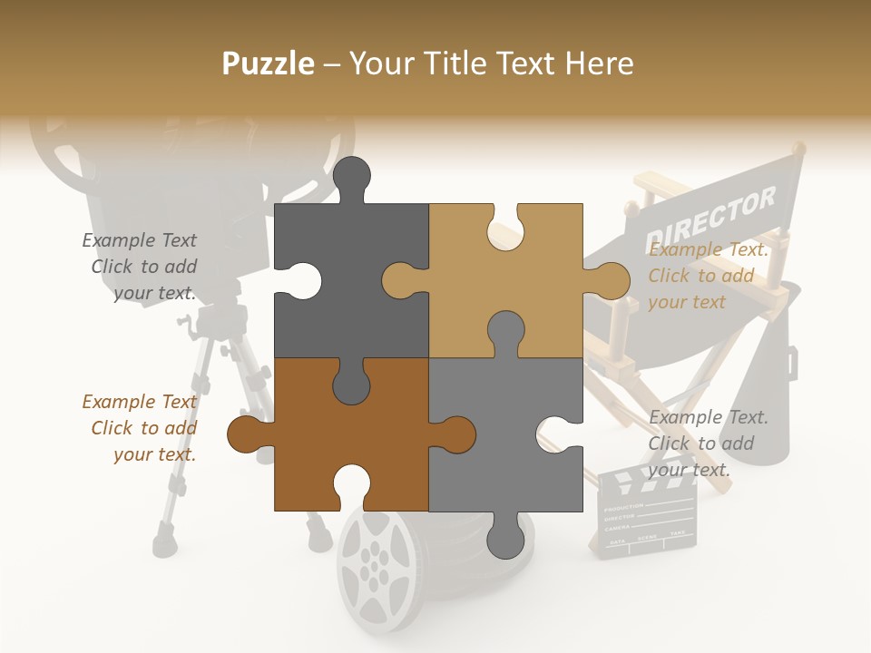 Clapperboad Clapper Megaphone PowerPoint Template