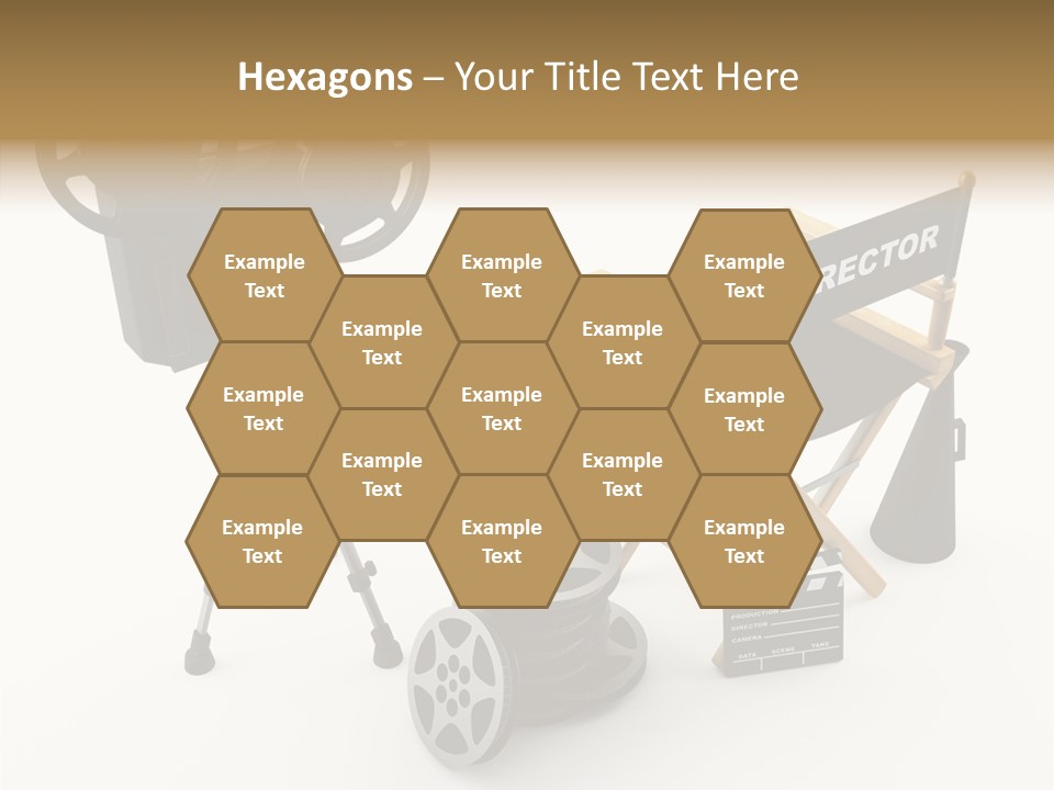 Clapperboad Clapper Megaphone PowerPoint Template