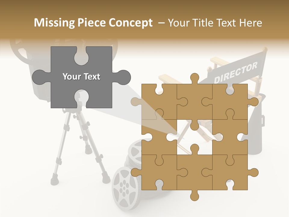 Clapperboad Clapper Megaphone PowerPoint Template