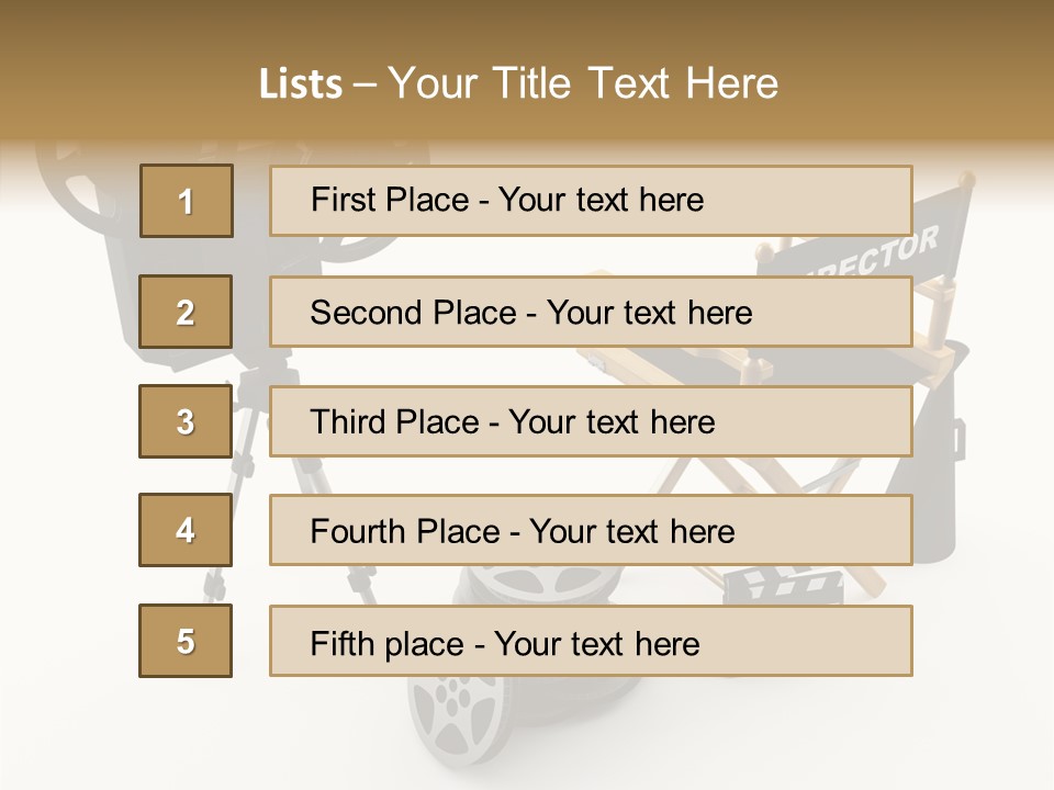 Clapperboad Clapper Megaphone PowerPoint Template