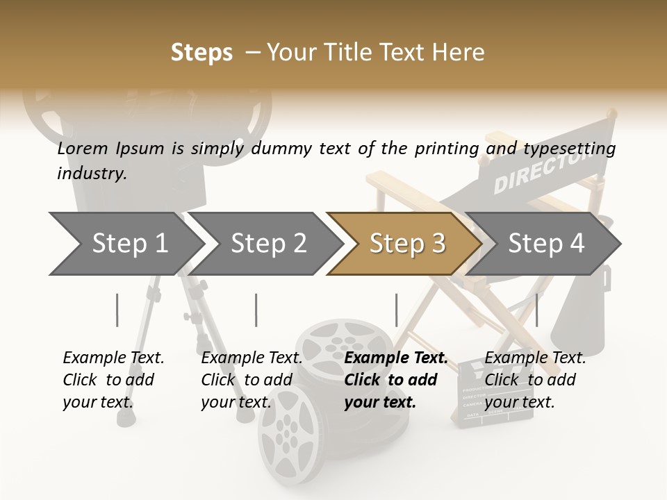 Clapperboad Clapper Megaphone PowerPoint Template