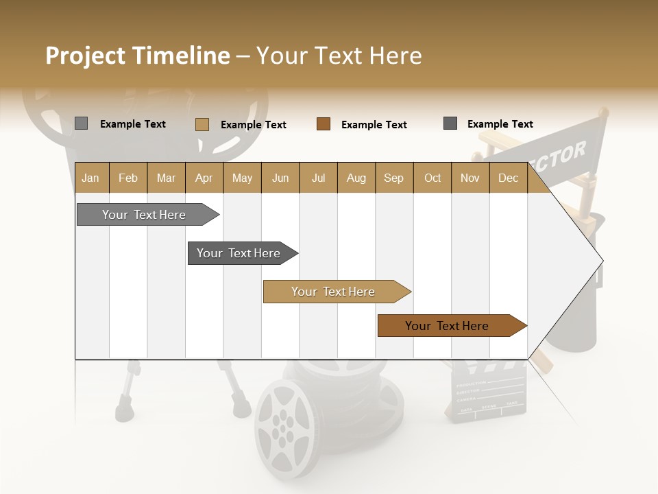 Clapperboad Clapper Megaphone PowerPoint Template