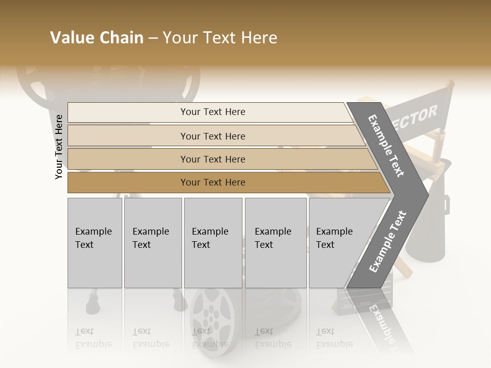Clapperboad Clapper Megaphone PowerPoint Template