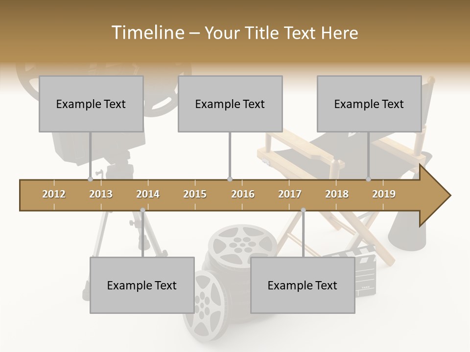 Clapperboad Clapper Megaphone PowerPoint Template