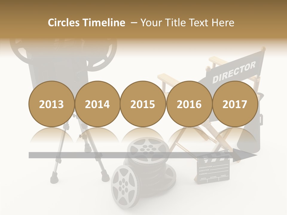 Clapperboad Clapper Megaphone PowerPoint Template