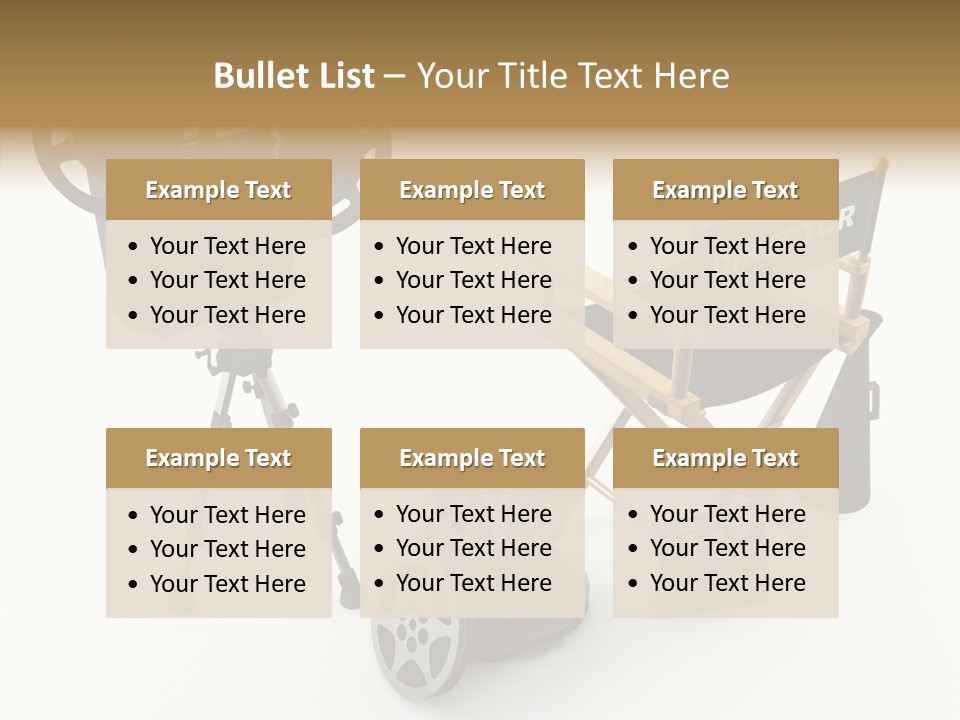 Clapperboad Clapper Megaphone PowerPoint Template