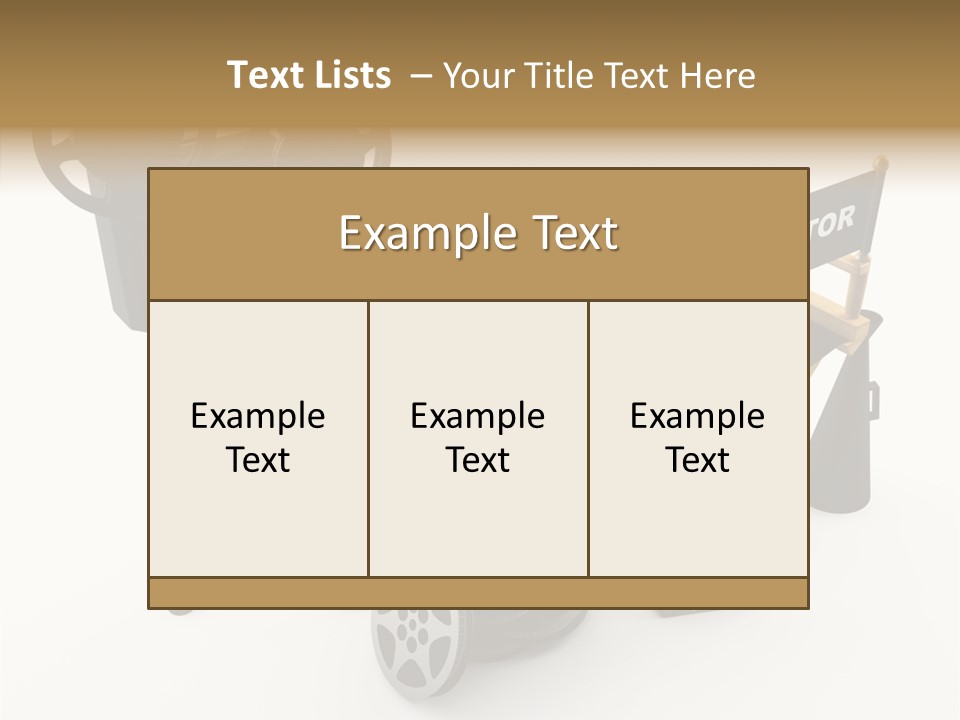 Clapperboad Clapper Megaphone PowerPoint Template