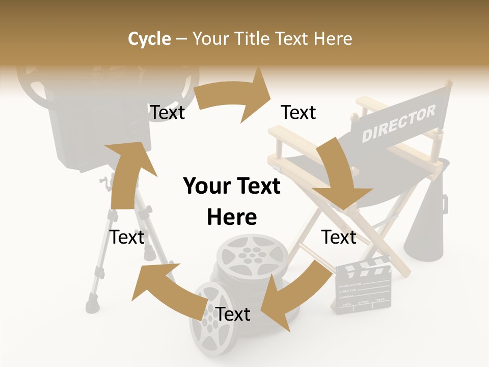 Clapperboad Clapper Megaphone PowerPoint Template