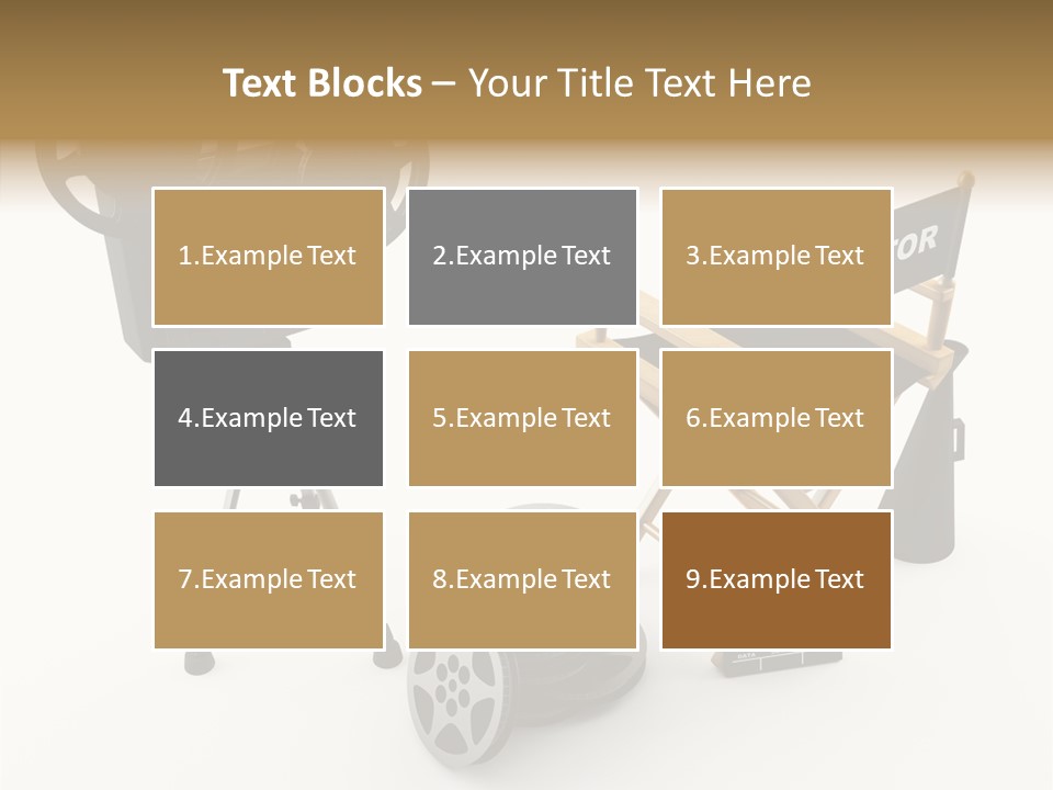 Clapperboad Clapper Megaphone PowerPoint Template