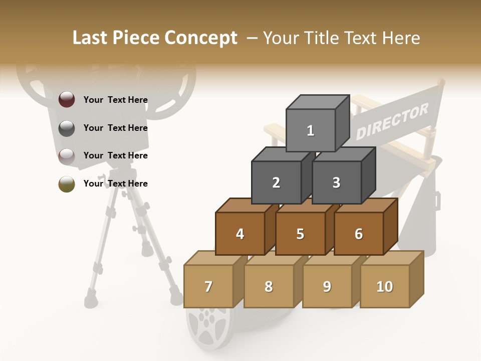 Clapperboad Clapper Megaphone PowerPoint Template