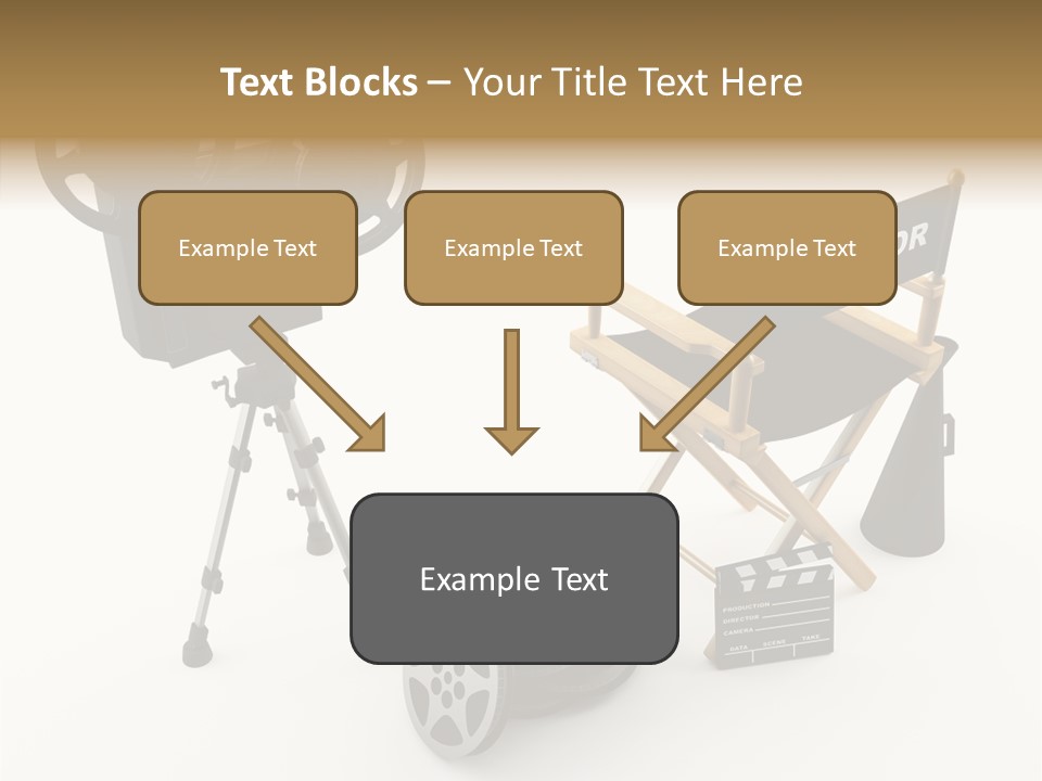 Clapperboad Clapper Megaphone PowerPoint Template
