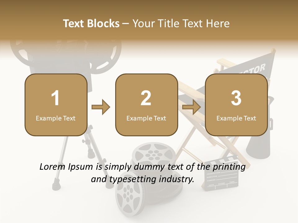 Clapperboad Clapper Megaphone PowerPoint Template