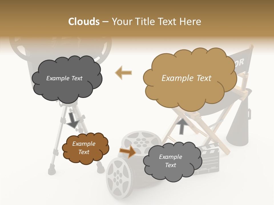 Clapperboad Clapper Megaphone PowerPoint Template