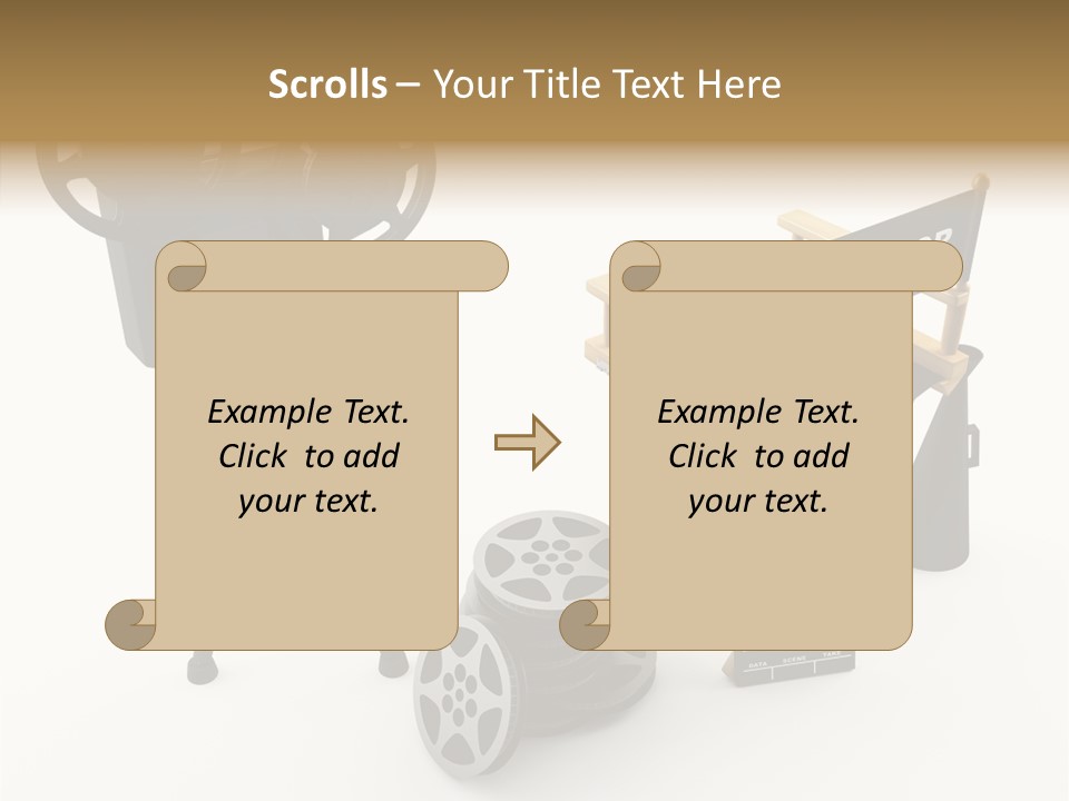 Clapperboad Clapper Megaphone PowerPoint Template