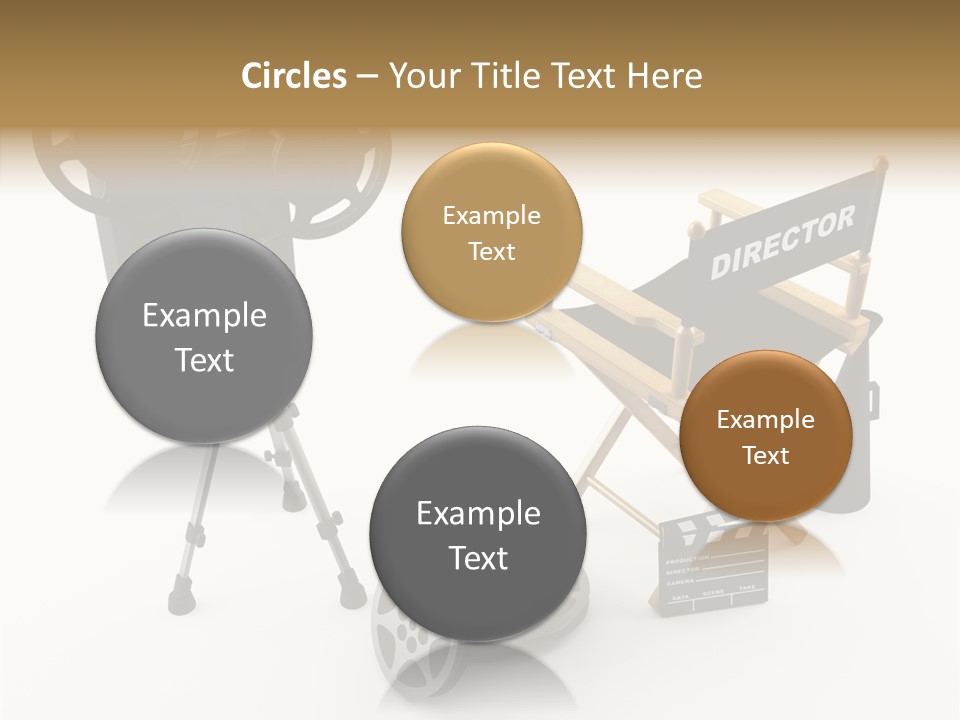 Clapperboad Clapper Megaphone PowerPoint Template