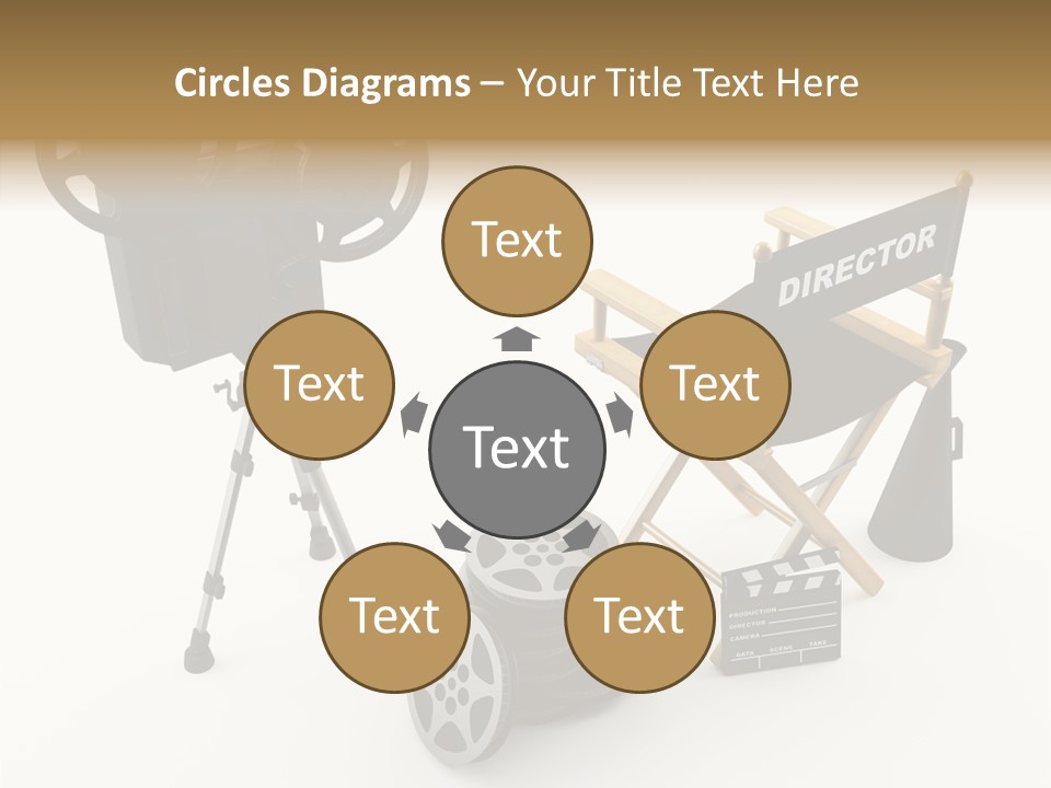 Clapperboad Clapper Megaphone PowerPoint Template