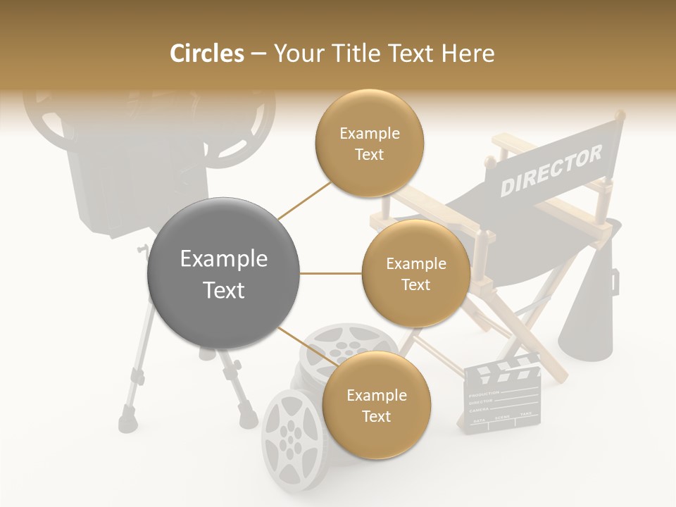 Clapperboad Clapper Megaphone PowerPoint Template