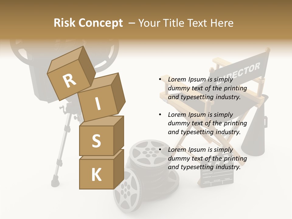 Clapperboad Clapper Megaphone PowerPoint Template