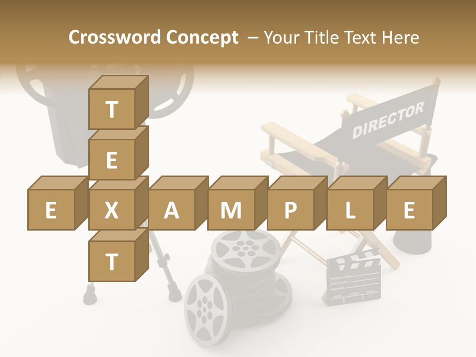 Clapperboad Clapper Megaphone PowerPoint Template