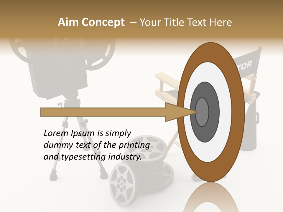 Clapperboad Clapper Megaphone PowerPoint Template