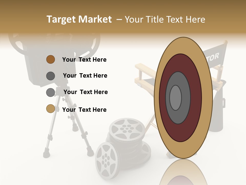 Clapperboad Clapper Megaphone PowerPoint Template