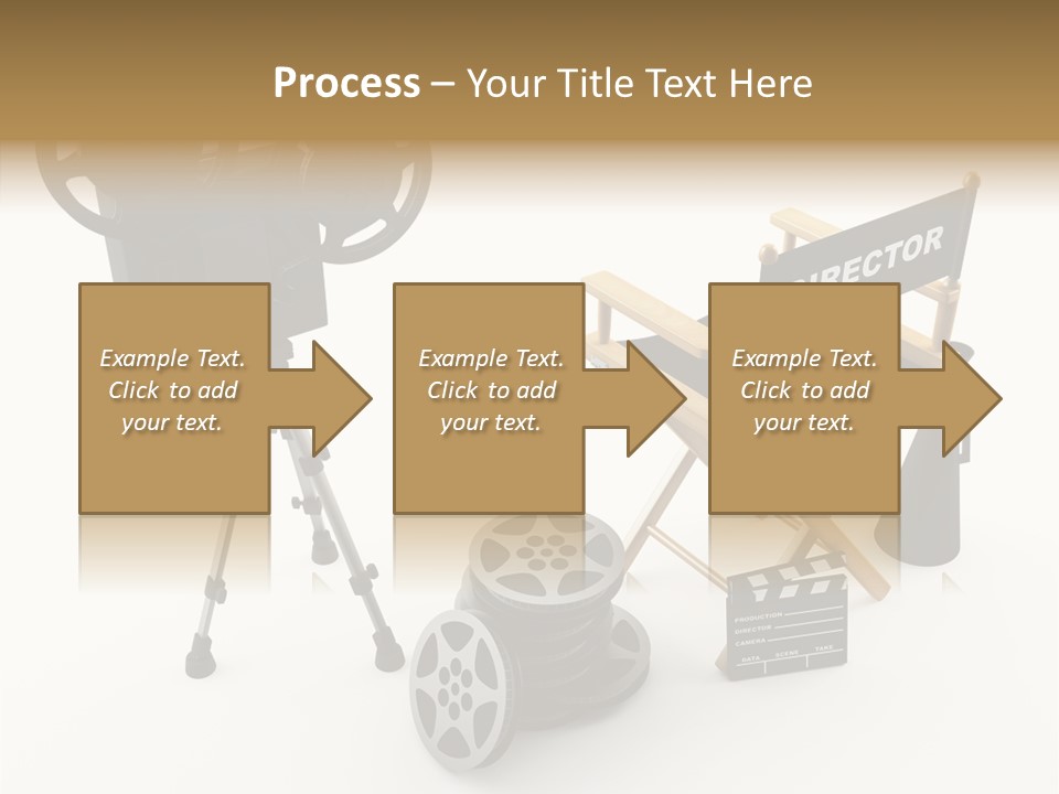 Clapperboad Clapper Megaphone PowerPoint Template