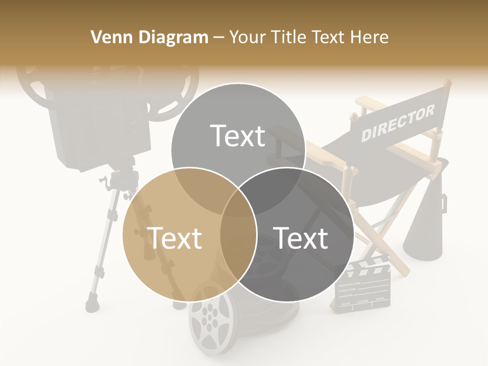 Clapperboad Clapper Megaphone PowerPoint Template