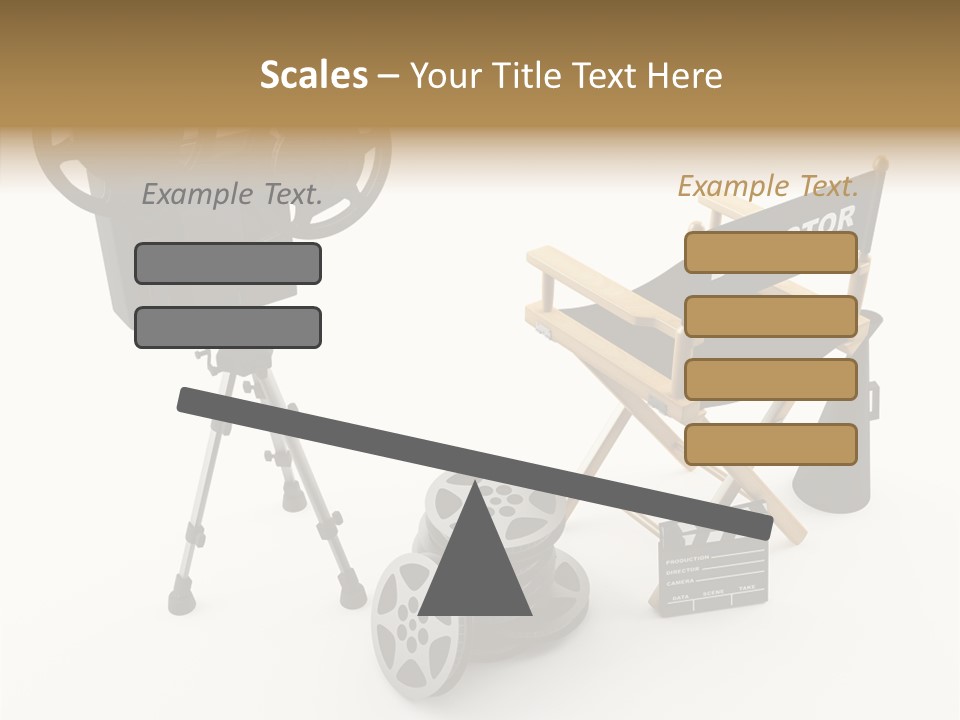 Clapperboad Clapper Megaphone PowerPoint Template