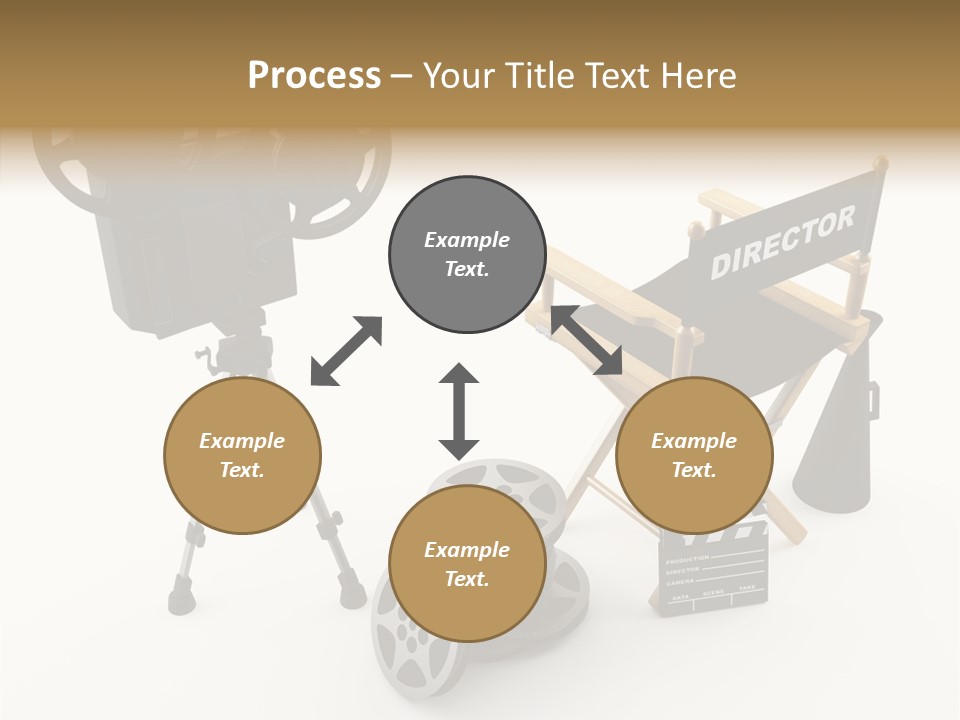 Clapperboad Clapper Megaphone PowerPoint Template