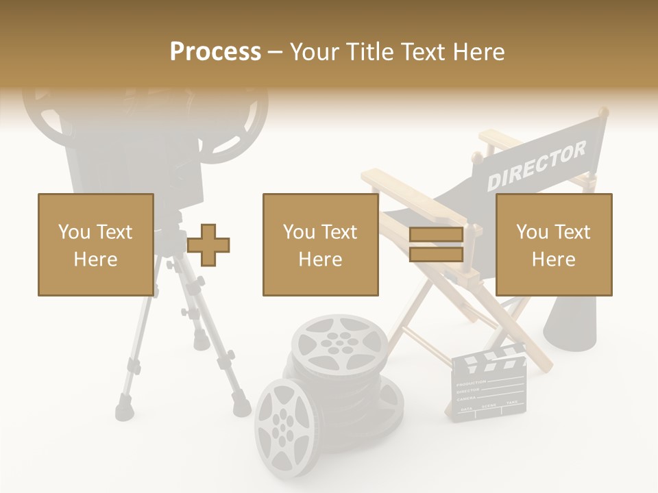 Clapperboad Clapper Megaphone PowerPoint Template