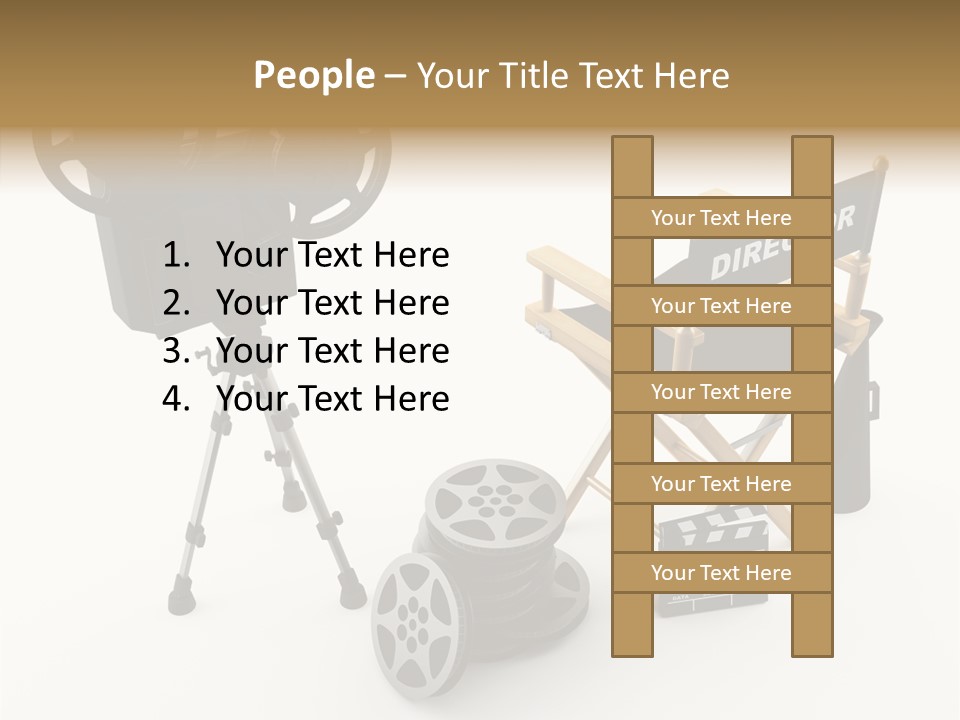 Clapperboad Clapper Megaphone PowerPoint Template