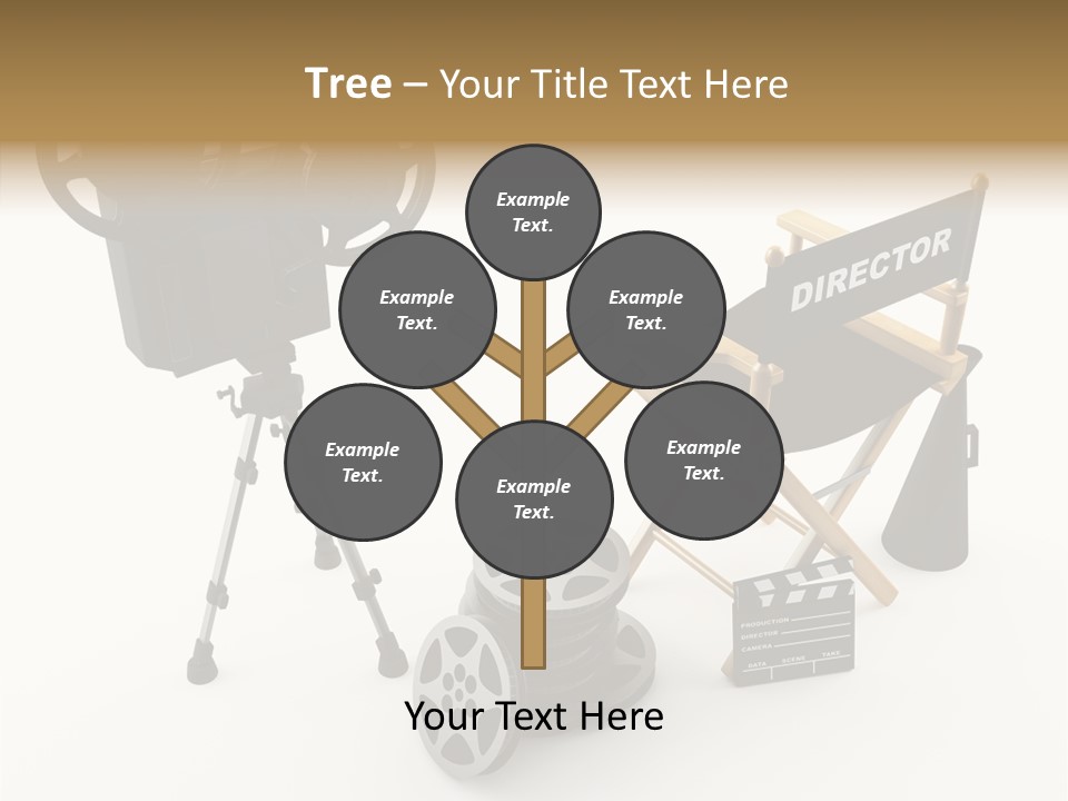 Clapperboad Clapper Megaphone PowerPoint Template