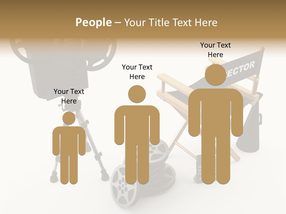 Clapperboad Clapper Megaphone PowerPoint Template