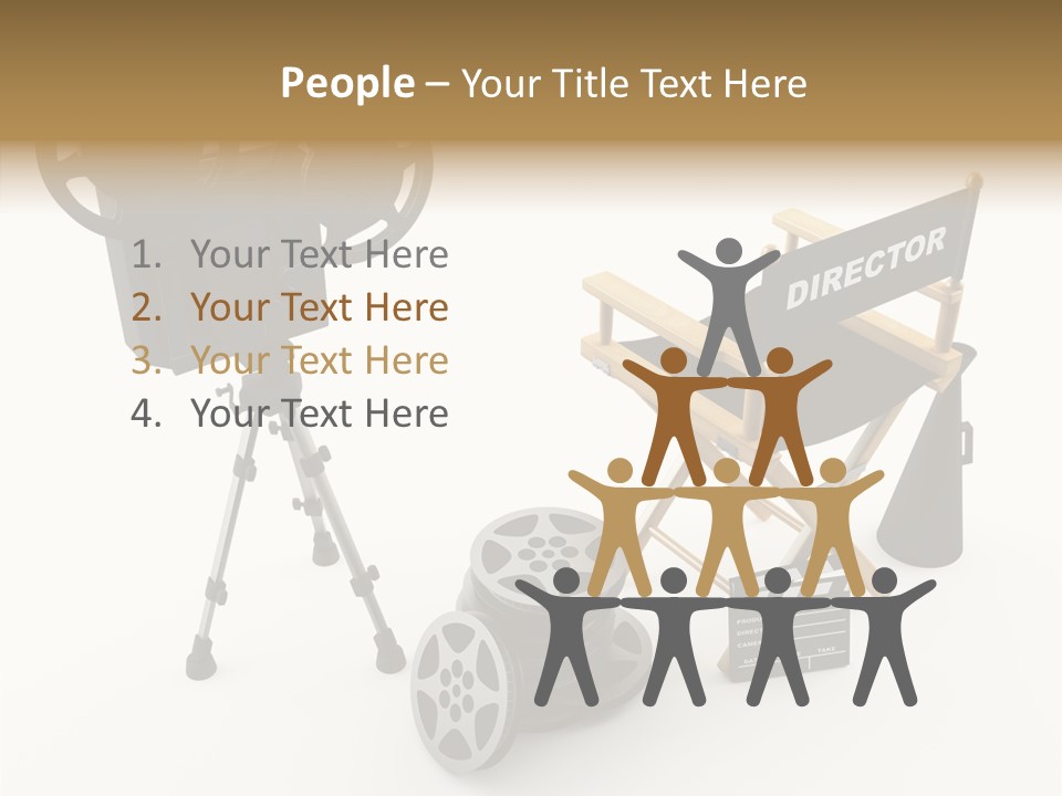 Clapperboad Clapper Megaphone PowerPoint Template