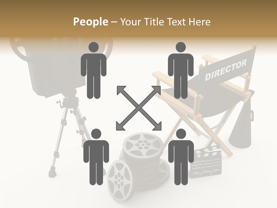 Clapperboad Clapper Megaphone PowerPoint Template