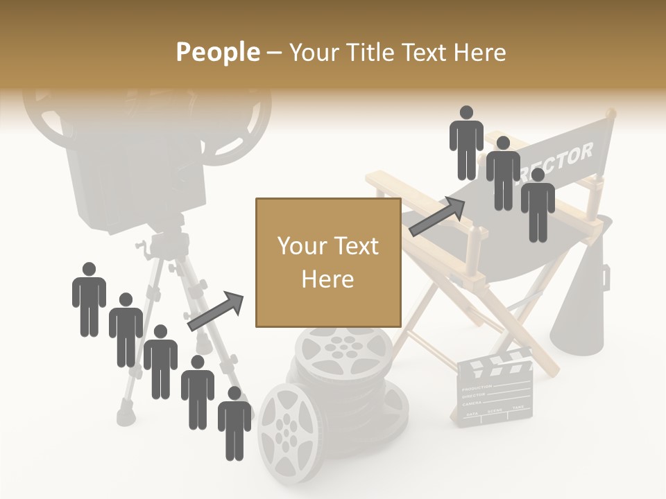 Clapperboad Clapper Megaphone PowerPoint Template